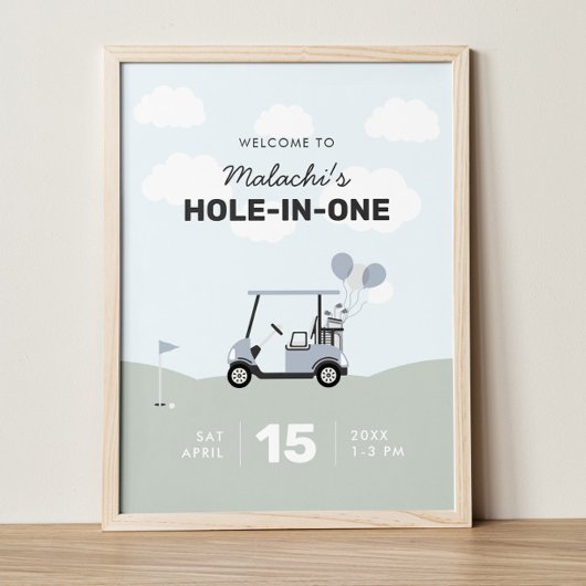 Boys' Hole-In-One Golf 1ère Affiche de bienvenue d