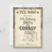 Boys Horse Wild West Anniversaire Fête Invitation (Devant)