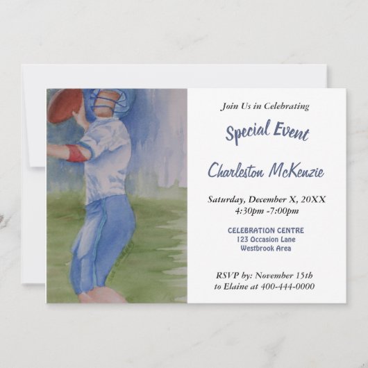 BOY'S HUDDLE PARTY UITNODIGING (Voorkant)