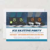Boys Ice Skating Party Anniversaire Invitations (Devant)