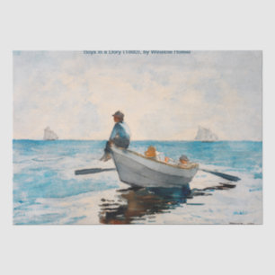 Boys in a Dory (1880) van Winslow Homer Tissuepapier