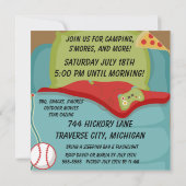 Boys Jardin Campout Invitations Anniversaires (Dos)