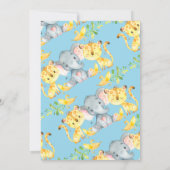 Boys Jungle Wild One Baby shower Invitation (Dos)