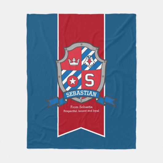 Boys lettre Sebastian S nom signifiant couverture (Devant)