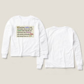Boys' long-sleeve t-shirt with a declaration. (Motif Recto et Verso)