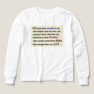 Boys' long-sleeve t-shirt with a declaration.