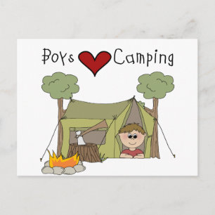 Boys Love Camping Briefkaart