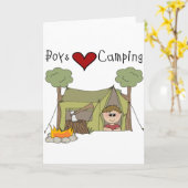 Boys Love Camping Kaart (Gele Bloem)