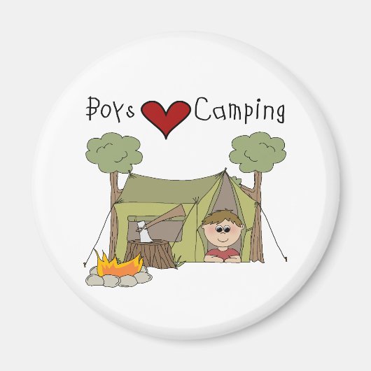Boys Love Camping Magneet (Voorkant)