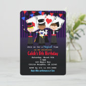 Boys Magic Show Magique Anniversaire Invitations (Debout devant)