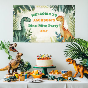 Boys mignon Dinosaur fête d'anniversaire bannière 