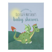 Boys mignon magique Dragon Baby shower Affiche de  (Devant)