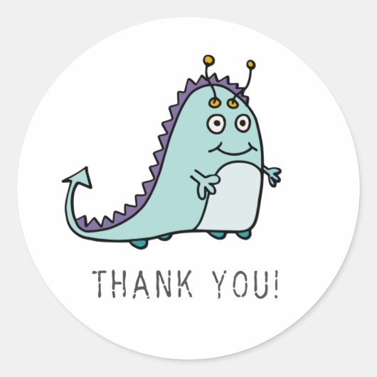 Boys Monster 1e verjaardag Ronde Sticker (Voorkant)