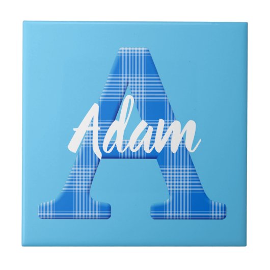 Boys Name Custom Play Letter A Tegeltje (Voorkant)