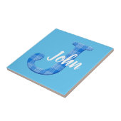 Boys Name Custom Play Letter J Tegeltje (Zijkant)