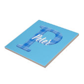 Boys Name Custom Play Letter P Tegeltje (Zijkant)