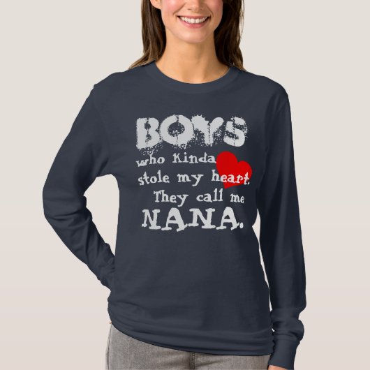 Boys/Nana T-Shirt Light Text (lange hoes) (Voorkant)