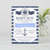 Boys Nautical Baby shower Invitation (Debout devant)