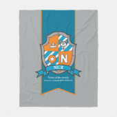 Boys Nick of letter N, dat wil zeggen grijs sinaas Fleece Deken (Voorkant)
