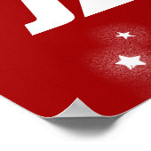 Boys nom espace fusée noir rouge affiche (Coin)