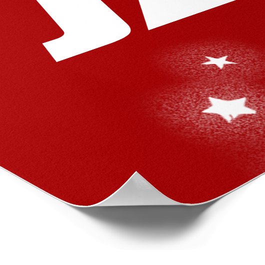 Boys nom espace fusée noir rouge affiche (Coin)