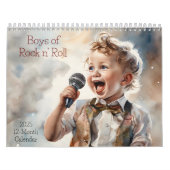 Boys of Rock and Roll 2025 Calendrier 12 mois (Protection)