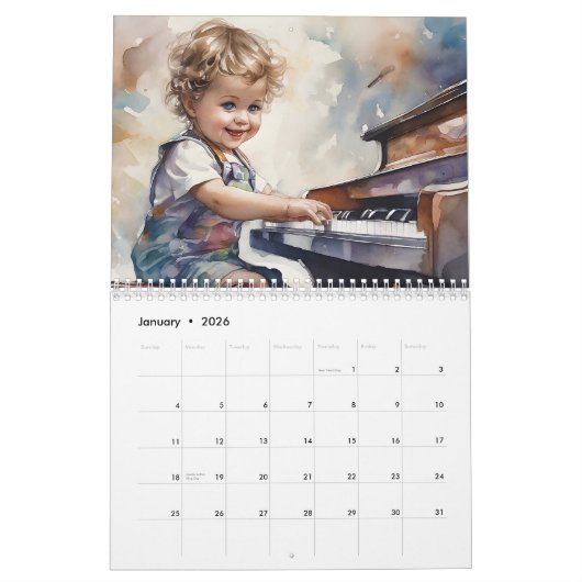 Boys of Rock and Roll 2025 Calendrier 12 mois (Jan 2026)