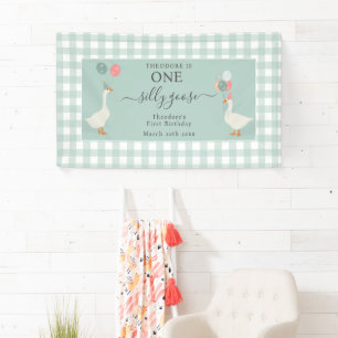 Boy's One Gekke Goose 1st Birthday Party Spandoek