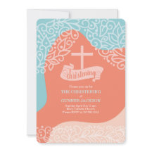 Boys Oranje en Blue met Cross Christening