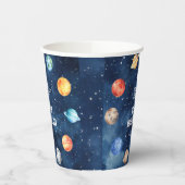 Boys Outer Space Solar System Cosmic Birthday Papieren Bekers (Links)