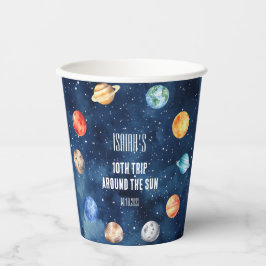 Boys Outer Space Solar System Cosmic Birthday  Papieren Bekers