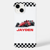 Boys Personalised Racing Car  Case-Mate iPhone Case (Achterkant)
