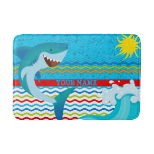 Boys Persoonlijke naam Shark Bathroom Bathmat Badmat
