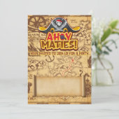 Boys Pirate Thème Anniversaire Fête Invitations (Debout devant)