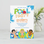 Boys Pool Party 8e anniversaire Invitation (Debout devant)