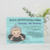 Boy's Pool Party Kaart (Staand voorkant)