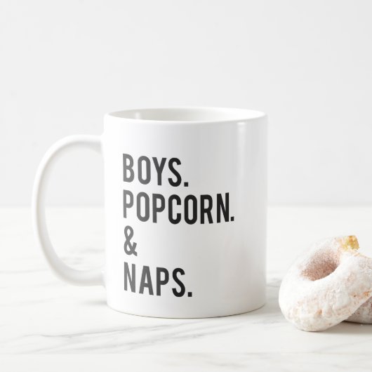 Boys Popcorn en kranen Koffiemok (Met donut)
