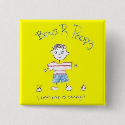 Boys R Poopy Button (Voorkant)