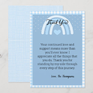 Boys Rainbow-Baby shower Bedankkaart