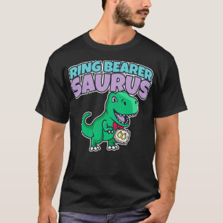 Boys Ring Bearer Dinosaur Weddenschap T-shirt