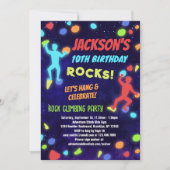 Boys Rock Escalade Anniversaire Fête Invitation (Devant)