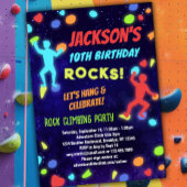 Boys Rock Escalade Anniversaire Fête Invitation