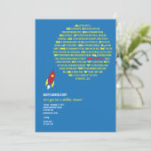 Boys Rocket Stellar Shower Invitations Kaart (Staand voorkant)