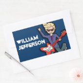 Boys rockstar blonde name blue id label sticker (Envelop)