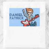 Boys rockstar name blue id label sticker (Tas)