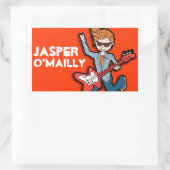Boys rockstar name oranje id label sticker (Tas)