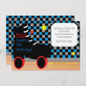Boys Roller Skate Party Invitation (Devant / Derrière)