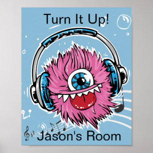 Boys Room Monster Musique Tableau original Poster