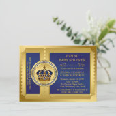 Boys Royal Baby shower Kaart (Staand voorkant)