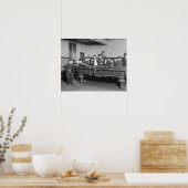Boys Shooting Pool, 1909.  foto Poster (Keuken)